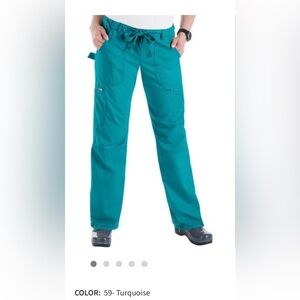 Koi Lindsey Scrub Pant Cargo Turquoise Large Regular BNWT